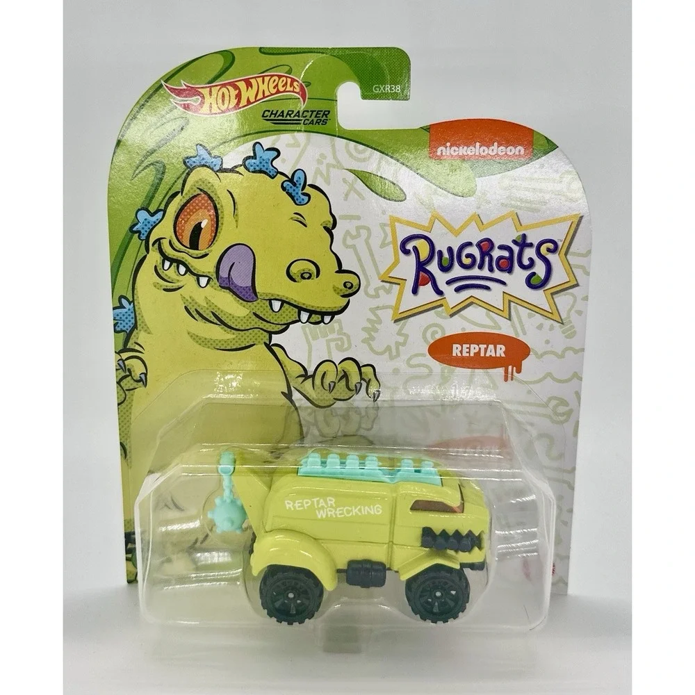 Hot Wheels Rugrats Reptar Lot Character Car & Premium Real Riders Nickelodeon